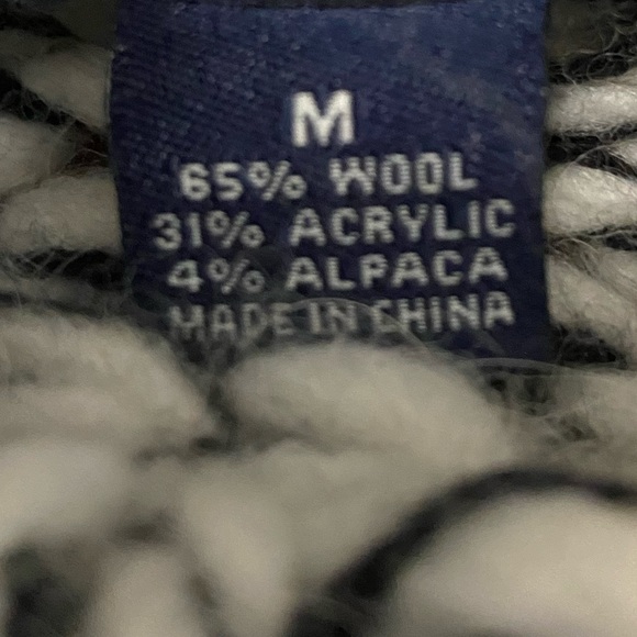 Ann Taylor Chunky Turtleneck Sweater in Black and White, Super Cozy, Sz Medium - Picture 4 of 7